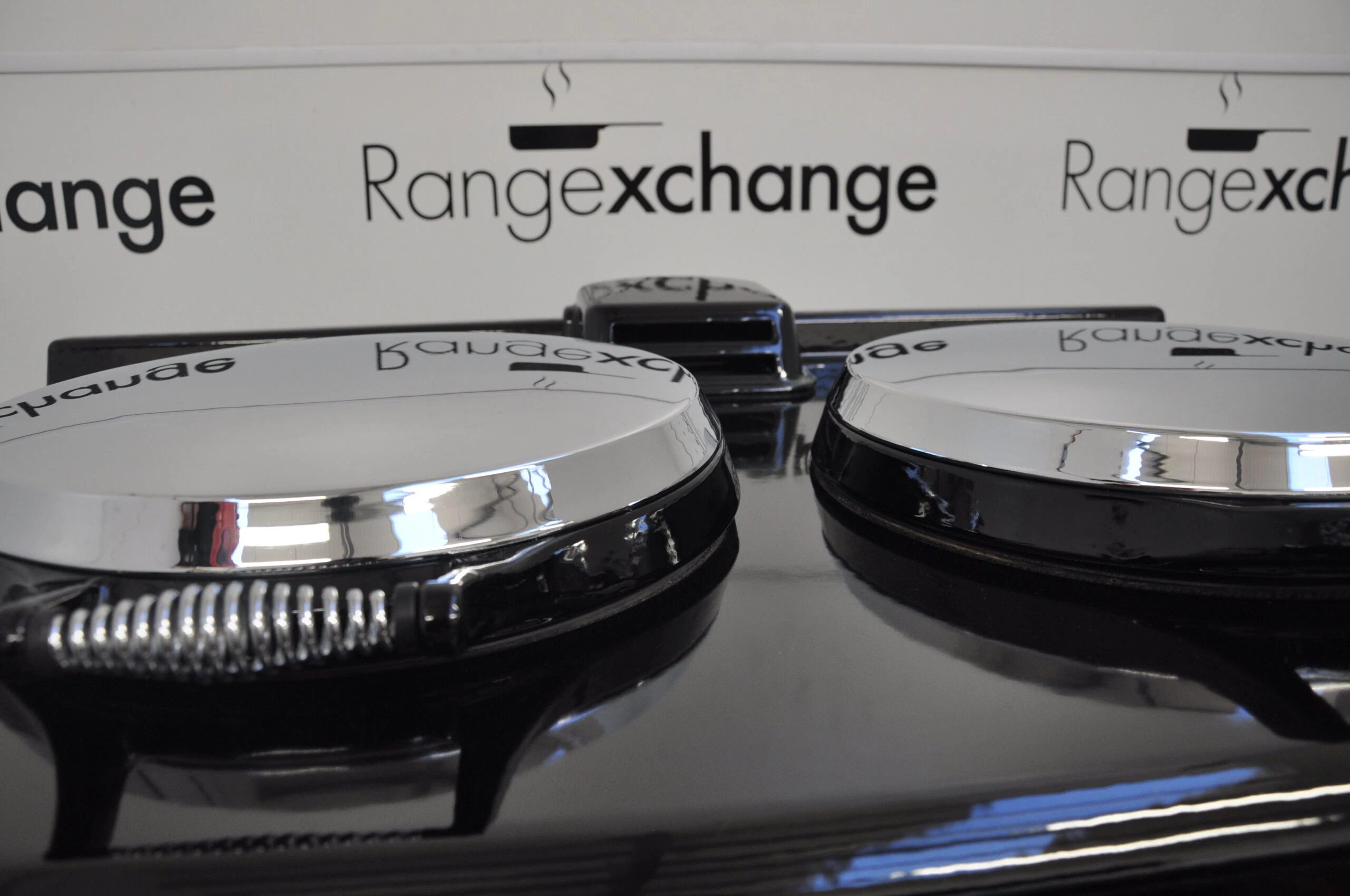 DSC 0318 Reconditioned 3 oven Total Control Electric Aga cooker in Black.