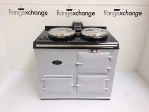Reconditioned 2 oven oil-fired Aga cooker in Pearl Ashes