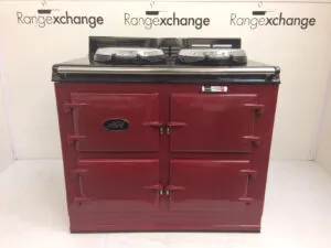 Reconditioned 3 oven gas-fired Aga cooker in Claret