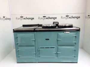 Reconditioned 4 oven oil-fired Aga cooker in Pistachio