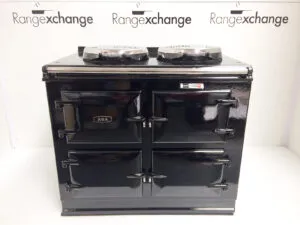 Reconditioned 3 oven gas-fired Aga cooker in Black