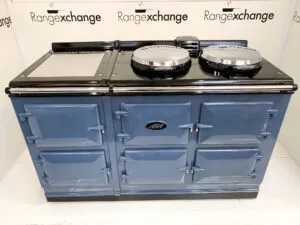 Reconditioned 5 oven Dual Control Electric Aga cooker in Dartmouth Blue
