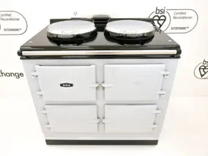 Reconditioned 3 oven R7 100 Aga cooker in Pearl Ashes