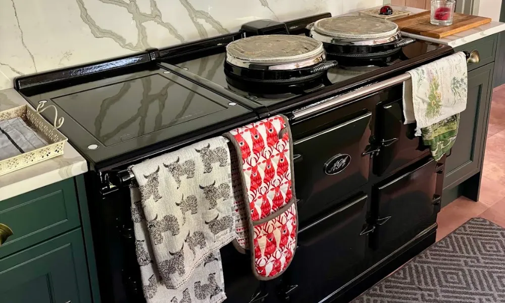 Aga Cooker Life Hacks: Image of a 5 oven pewter aga cooker
