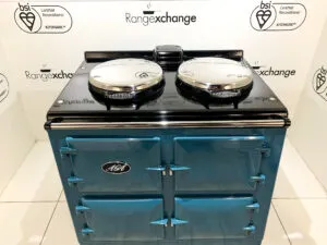 Reconditioned 3 Oven R7 100 Aga cooker in Salcombe Blue